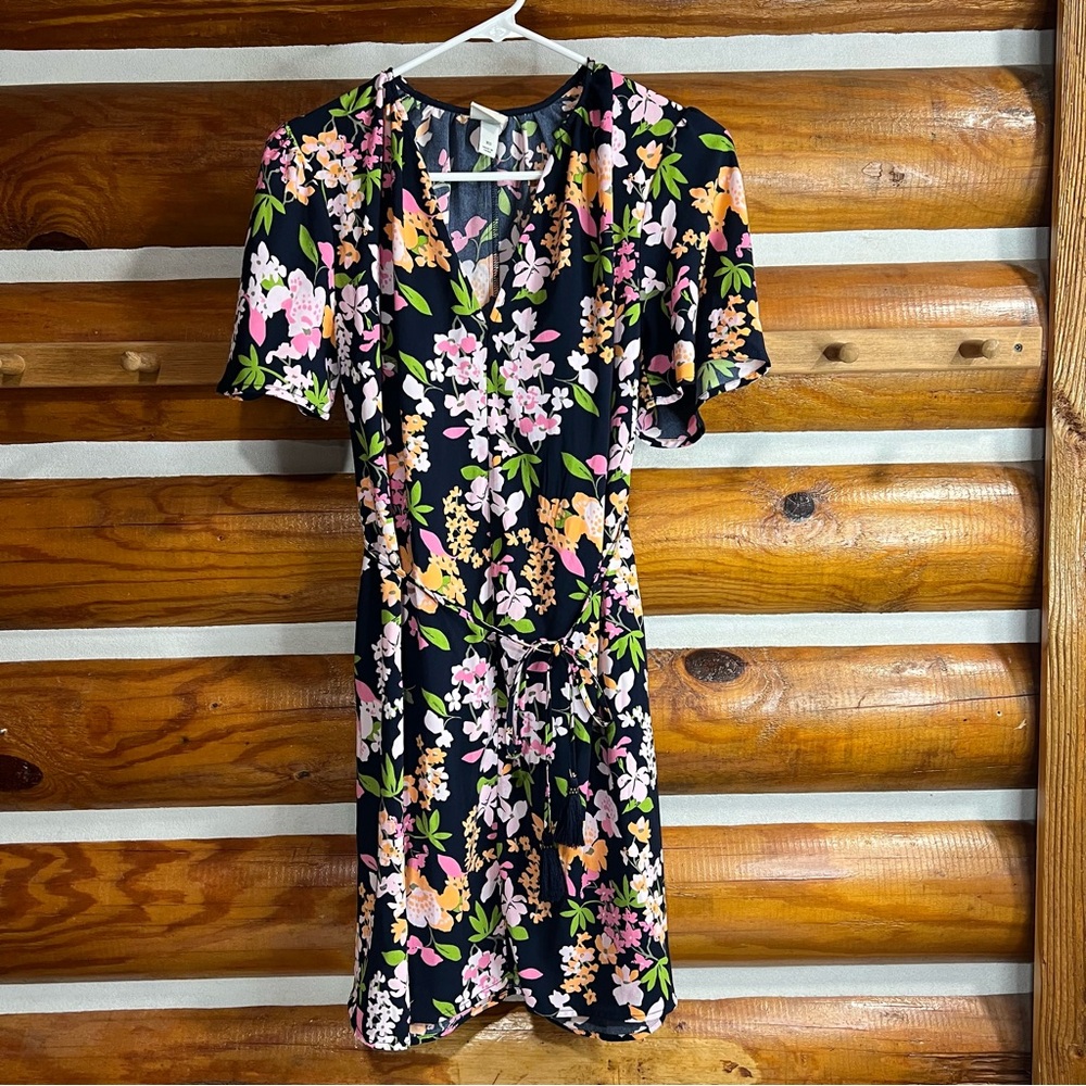 a new day Chic Floral Mini Dress in‎ Navy Women’s Xsmall